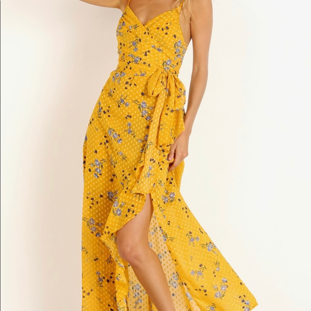 ASTR THE LABEL | BETTE DRESS | MARIGOLD MULTI FLORAL | SIZE S